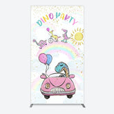 Lofaris Lovely Cartoon Sunny Rainbow Birthday Rectangle Backdrop