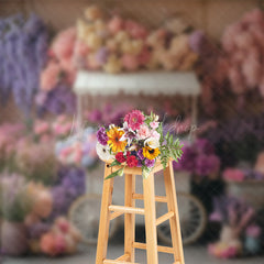 Lofaris Lovely Sweet Fresh Flowers Indoor Wedding Backdrop
