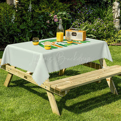 Lofaris Lucky Charm Designed Green Gold Rainbow Tablecloth