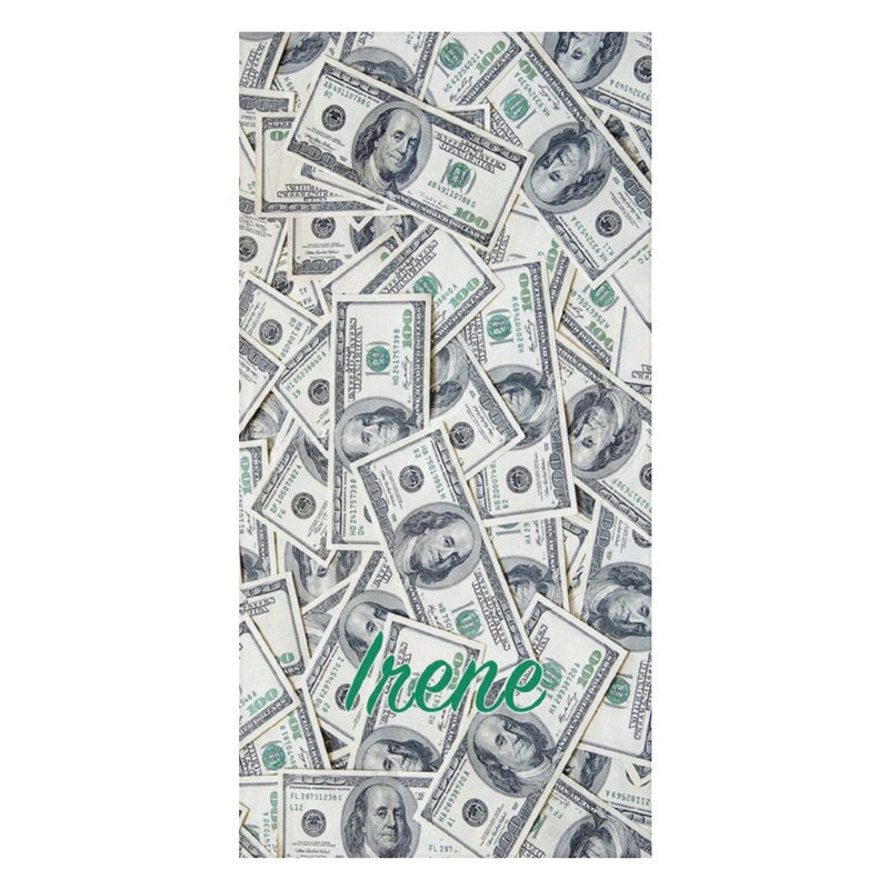 Lofaris Luxurious Dollars Custom Name Beach Towel For Man