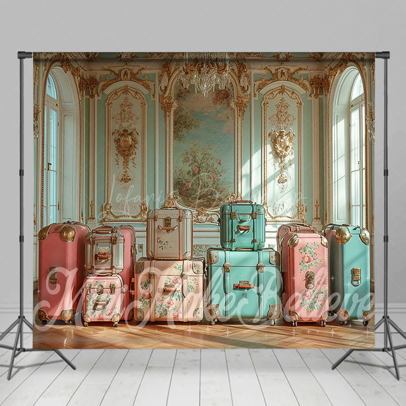 Lofaris Luxurious Wall Colorful Luggage Room Set Backdrop