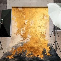 Lofaris Luxury Abstract Gold Texture Sweep Backdrop Dark Grey and Beige Distressed Artistic Background