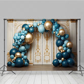 Lofaris Luxury Beige Gold Wall Arch Balloons Photo Backdrop