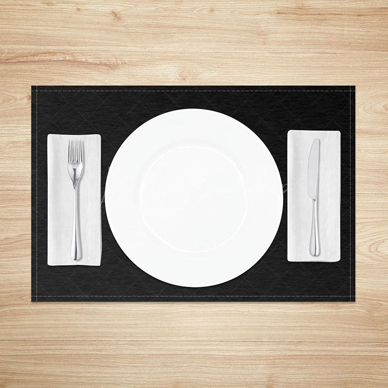 Lofaris Luxury Black Abstract Placemats Set of 4 Modern and Elegant Design for Formal Dining Table Setting