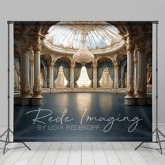Lofaris Luxury Blue Ballroom Architecture Photo Backdrop