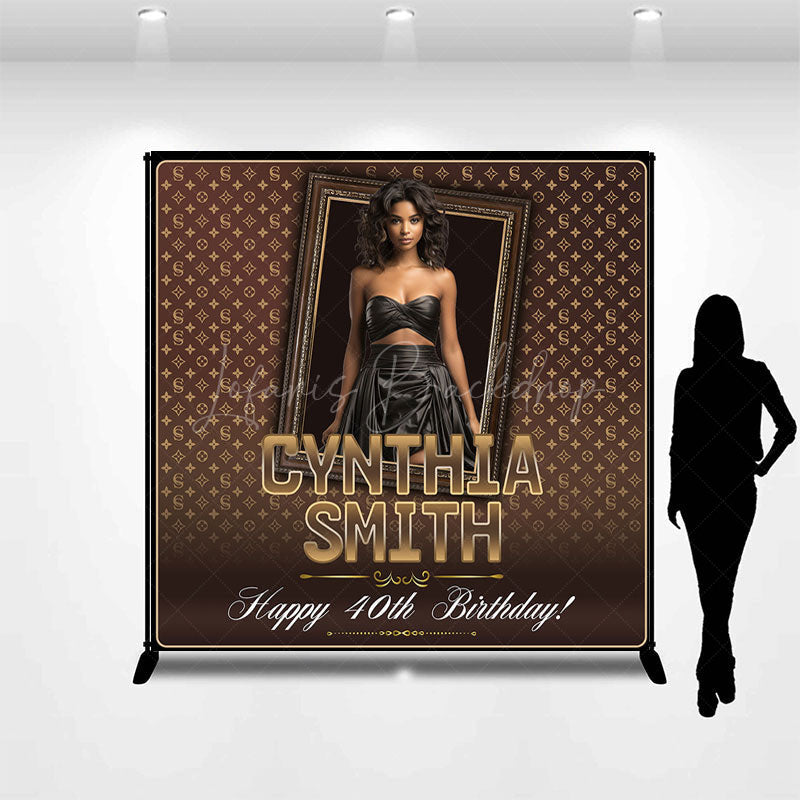 Lofaris Luxury Coffee Custom Photo 40th Birthday Backdrop