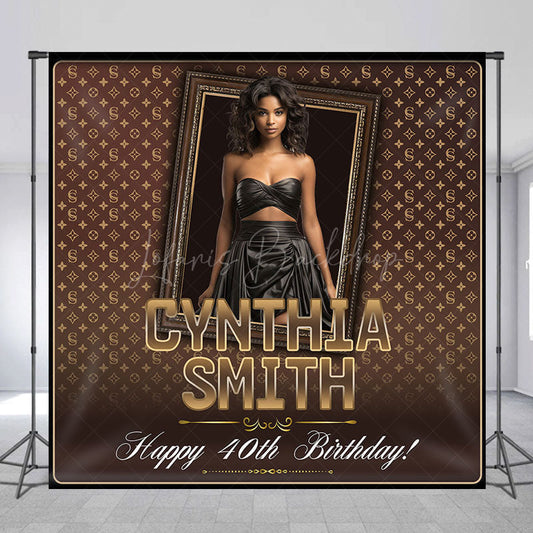 Lofaris Luxury Coffee Custom Photo 40th Birthday Backdrop