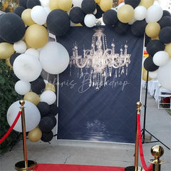 Lofaris Luxury Crystal Chandelier Backdrop Elegant Fine Art Black Background for Professional Portraits