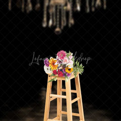 Lofaris Luxury Crystal Chandelier Backdrop Elegant Fine Art Black Background for Professional Portraits