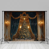 Lofaris Luxury Gold Curtain Xmas Tree Christmas Vibe Backdrop