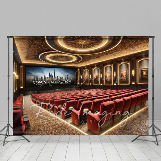 Lofaris Luxury Movie Theatre Architecture Photo Backdrop