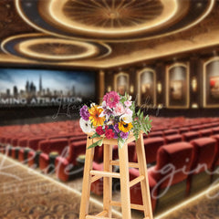 Lofaris Luxury Movie Theatre Architecture Photo Backdrop