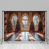 Lofaris Luxury Palace Window Christmas Vibe Photo Backdrop