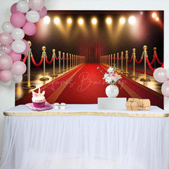 Lofaris Luxury Red Carpet Spotlight Birthday Party Backdrop