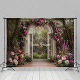 Lofaris Luxury White Arch Floral Garden Wedding Backdrop