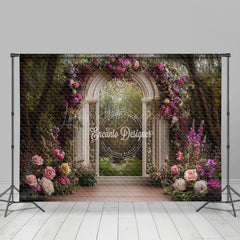 Lofaris Luxury White Arch Floral Garden Wedding Backdrop