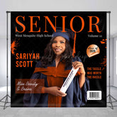Lofaris Magazine Cover Custom Photo Graduation Backdrop