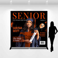 Lofaris Magazine Cover Custom Photo Graduation Backdrop