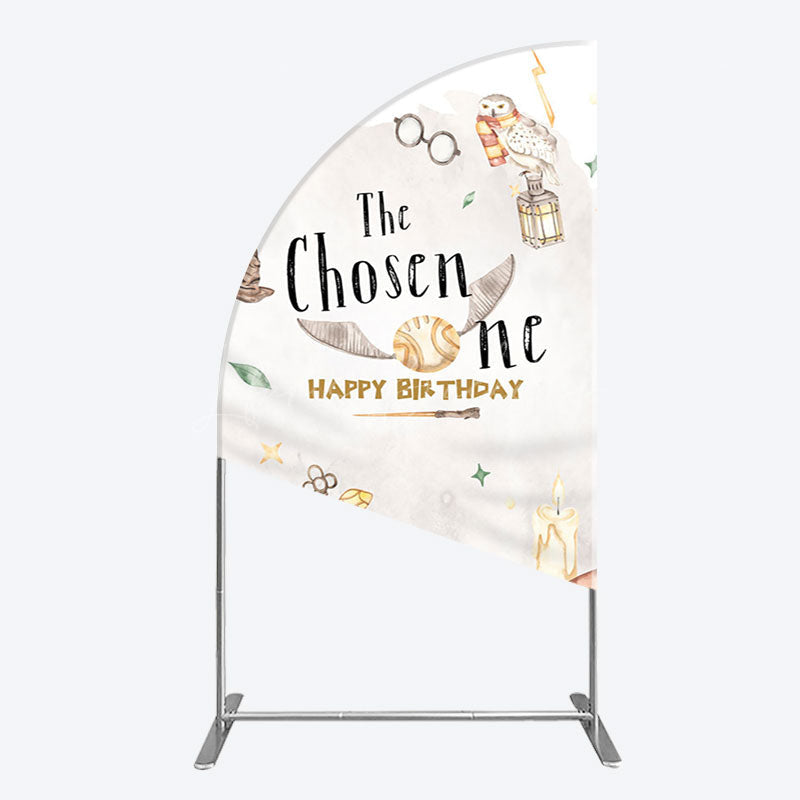 Lofaris Magic Academy Cartoon The Chosen One Half Moon Arch Backdrop