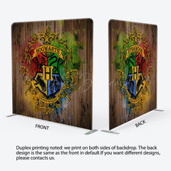 Lofaris Magic Academy Wood Retro Square Tension Backdrop