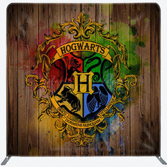 Lofaris Magic Academy Wood Retro Square Tension Backdrop