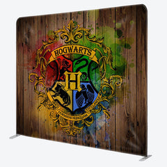 Lofaris Magic Academy Wood Retro Square Tension Backdrop