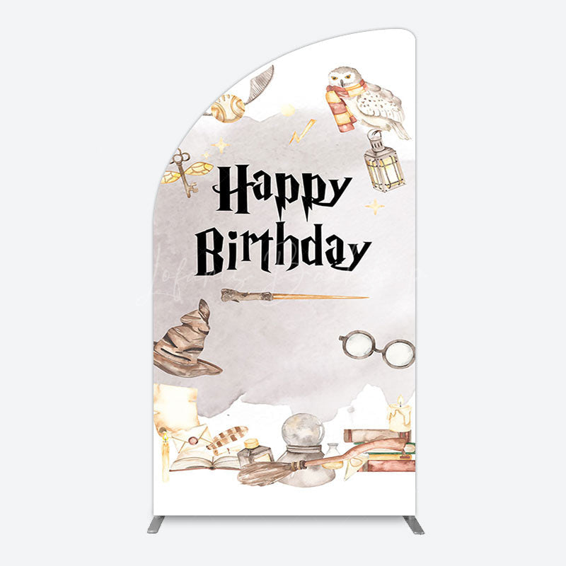 Lofaris Magic Wizard World Happy Birthday Arch Backdrop