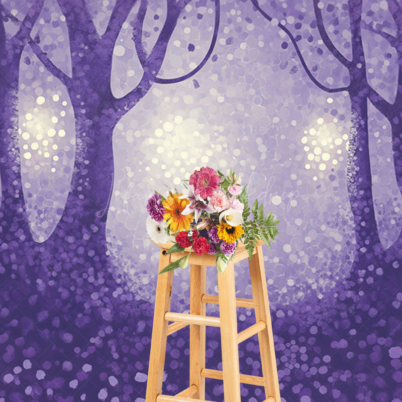 Lofaris Magical Abstract Purple Forest Photography Backdrop