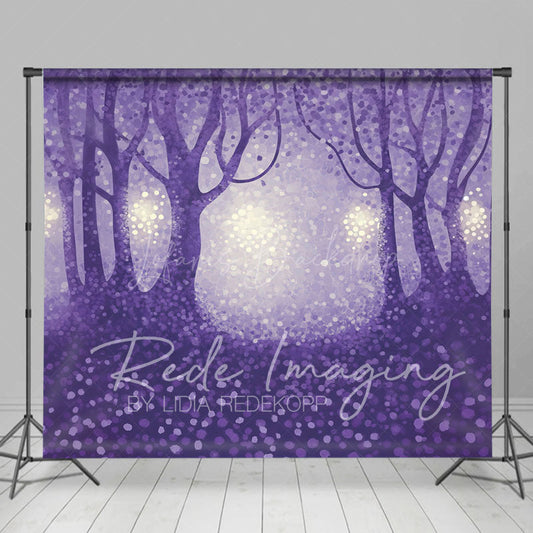 Lofaris Magical Abstract Purple Forest Photography Backdrop