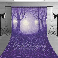 Lofaris Magical Abstract Purple Forest Sweep Photo Backdrop
