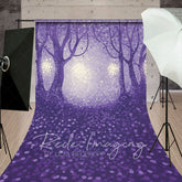 Lofaris Magical Abstract Purple Forest Sweep Photo Backdrop