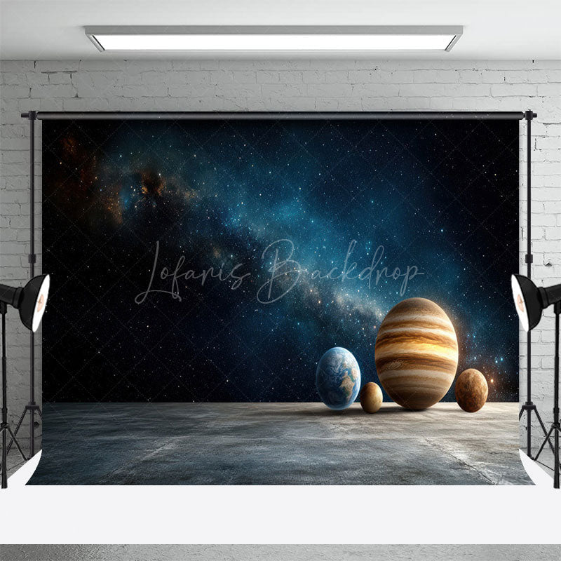 Lofaris Magical Blue Starry Galaxy Science Fiction Backdrop