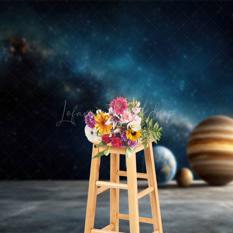 Lofaris Magical Blue Starry Galaxy Science Fiction Backdrop