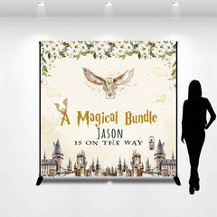 Lofaris Magical Bundle Castle Custom Name Baby Shower Backdrop