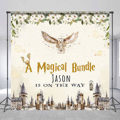 Lofaris Magical Bundle Castle Custom Name Baby Shower Backdrop