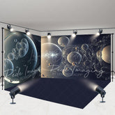 Lofaris Magical Dark Blue Galaxy Bubble Room Set Backdrop