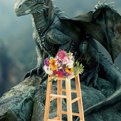 Lofaris Magical Rocky Cliff Dragon In Rest Photo Backdrop
