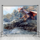 Lofaris Magical Rocky Cliff Dragon Natural Scene Backdrop