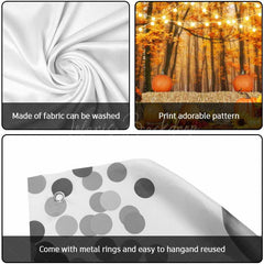 Lofaris Maple Forest Leaves Pumpkin Stack Garage Door Banner