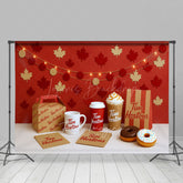 Lofaris Maple Leaves Tims Photography Cake Smash Backdrop