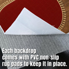 Lofaris Marroon Oval Rug Fabric Floor Backdrop For Photo