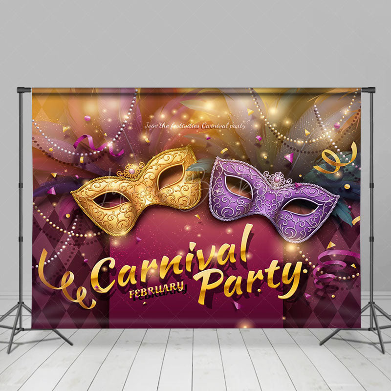 Lofaris Mask Masquerade Carnival February Party Backdrop
