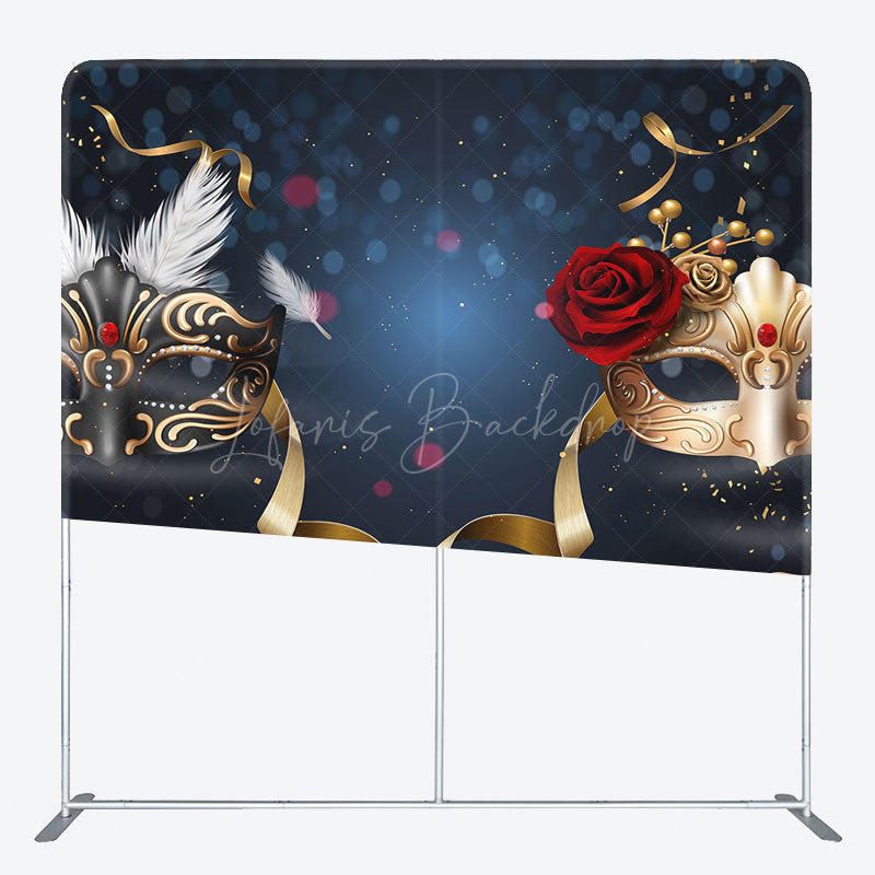 Lofaris Masquerade Dance Bokeh Color Square Tension Backdrop