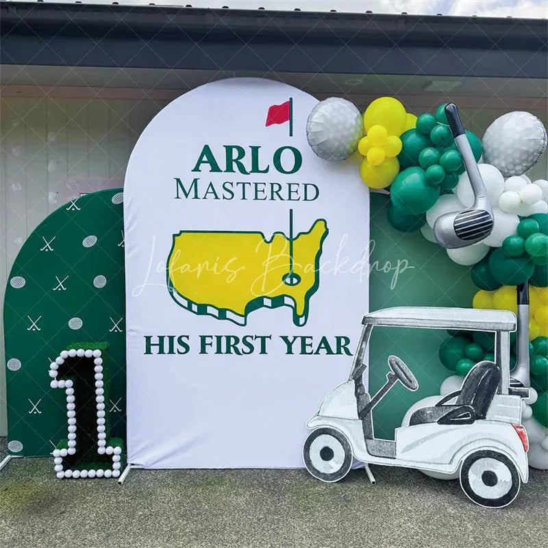 Lofaris Master His First Year Boys Birthday Arch Backdrop