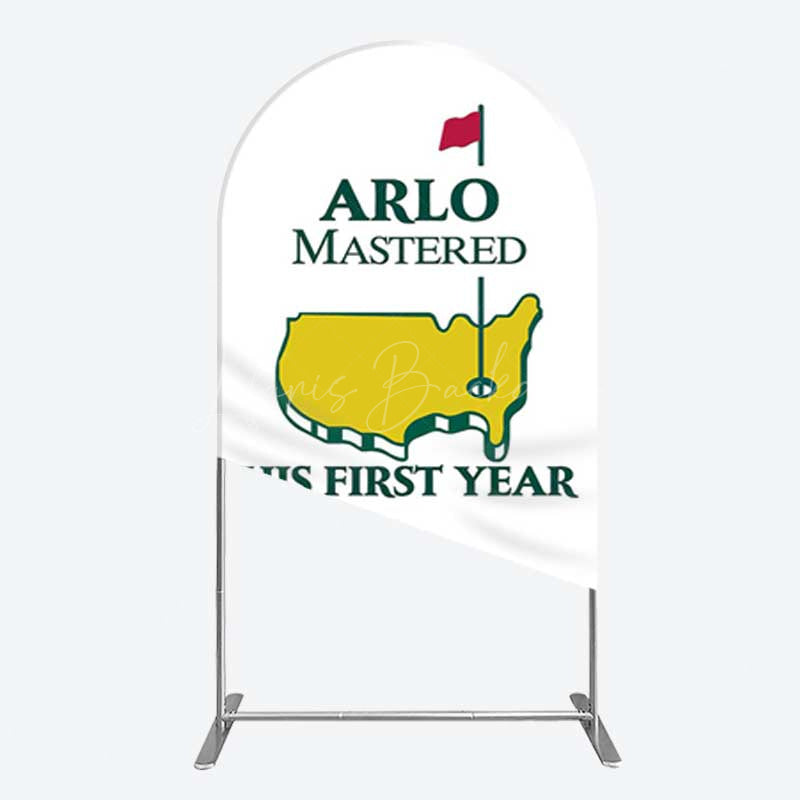 Lofaris Master His First Year Boys Birthday Arch Backdrop