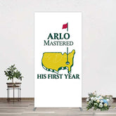 Lofaris Master His First Year Boys Birthday Rectangle Backdrop