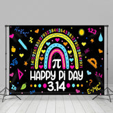Lofaris Mathematical Formula Rainbow Happy Pi Day Backdrop