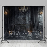 Lofaris Medieval Black Dark Room Retro Wall Photo Backdrop