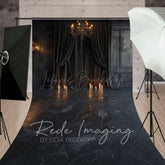 Lofaris Medieval Retro Candle Dark Black Room Sweep Backdrop
