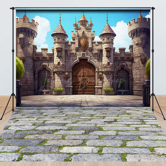 Lofaris Medieval Retro Wall Stone Floor Combo Set Backdrop